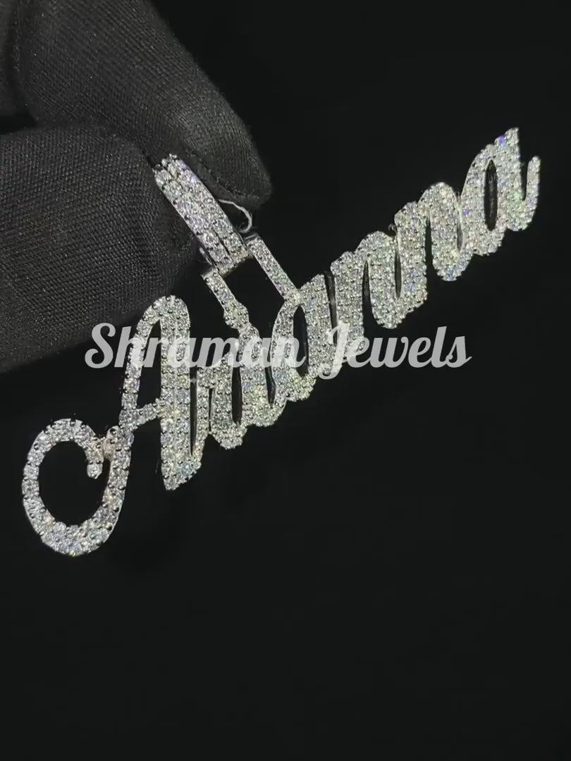 Letter Pendant Necklace | VVS Diamond Pendant - 2.37 CTW