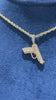 Iced out Natural VVS Gun Pendant