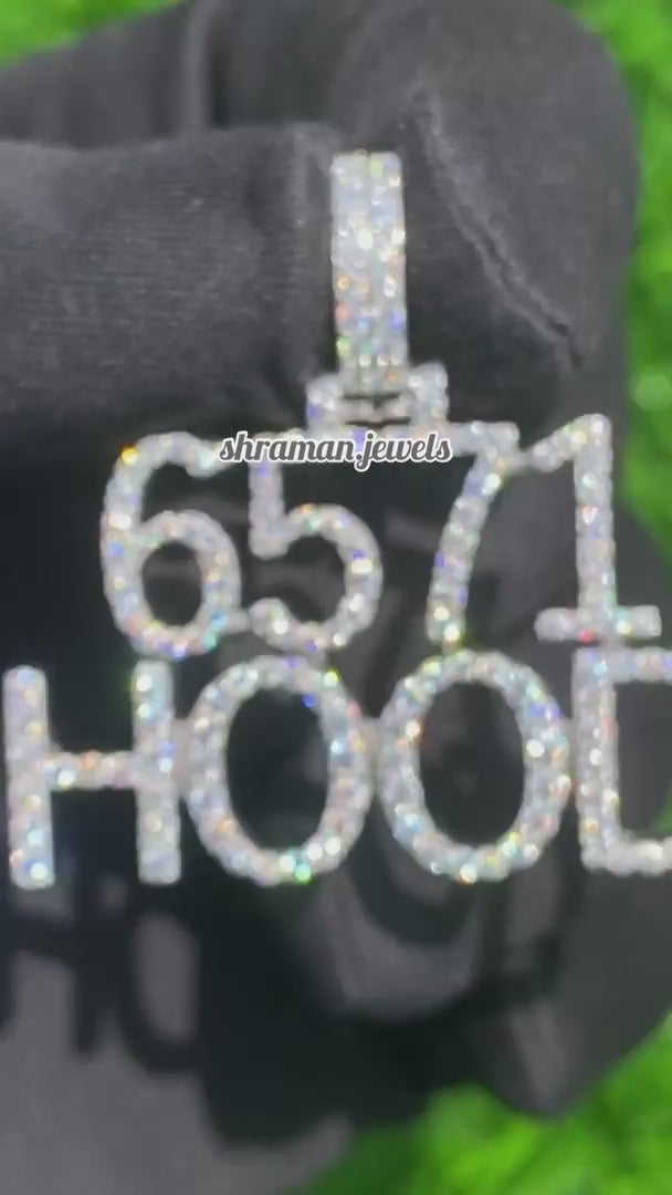 Custom Letter Hood Moissanite Diamond Pendant - 2.20 CTW