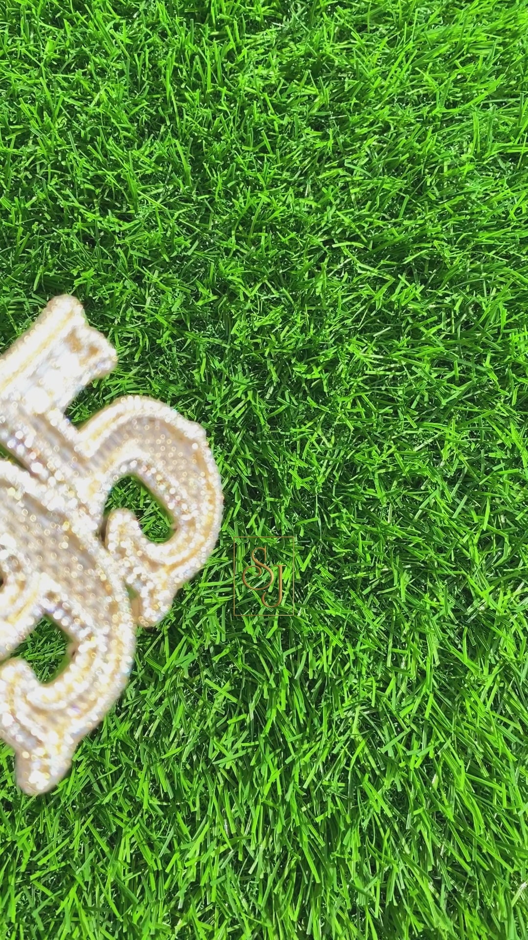 Custom Letter Number "95" Hip Hop Charm Two tone Diamond Pendant