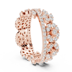 1.22 CTW White Gold D Color Moissanite Leaf Vine Eternity Wedding Band