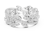 1.22 CTW White Gold D Color Moissanite Leaf Vine Eternity Wedding Band