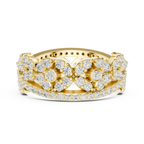 1.22 CTW White Gold D Color Moissanite Leaf Vine Eternity Wedding Band