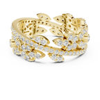 1.22 CTW White Gold D Color Moissanite Leaf Vine Eternity Wedding Band