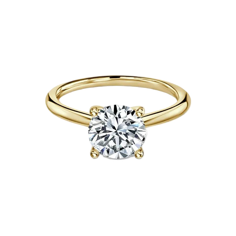 Round Cut 4 Prong Solitaire Engagement Ring