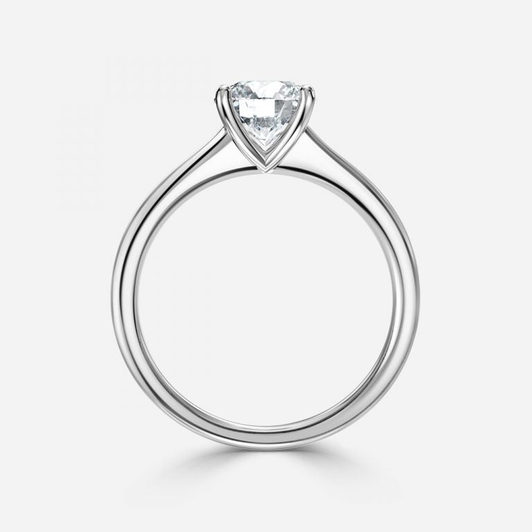 Round Cut 4 Prong Solitaire Engagement Ring