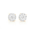 Round Diamond Cluster Earrings – 1.5 CTW