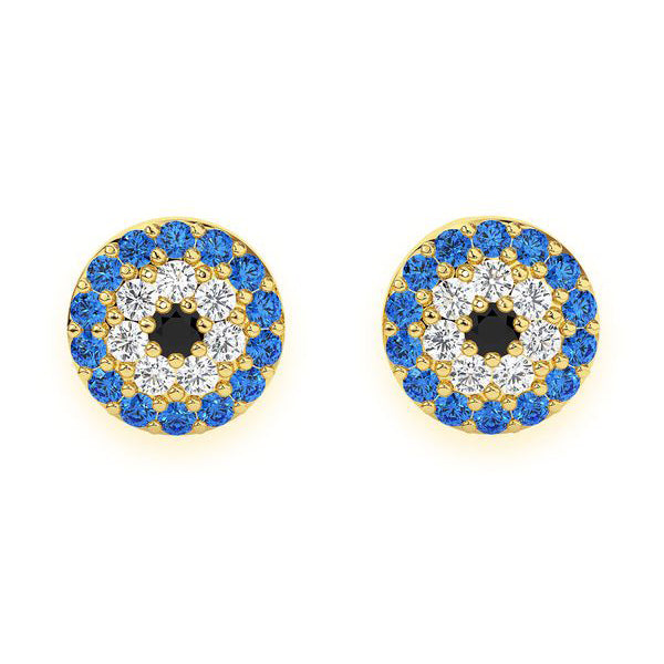 Black And Blue Diamond Earrings – 1.5 CTW