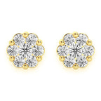 Diamond Cluster Earrings – 1 CTW