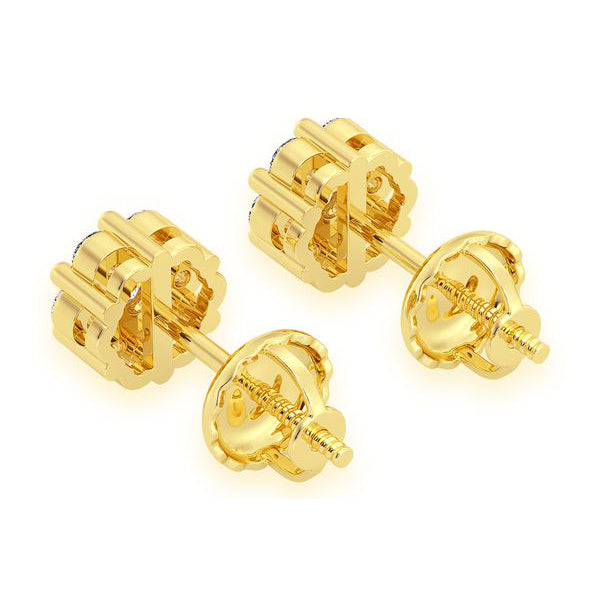 Diamond Cluster Earrings – 1 CTW