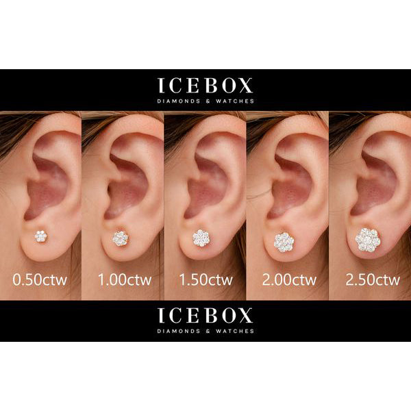 Diamond Cluster Earrings – 1 CTW