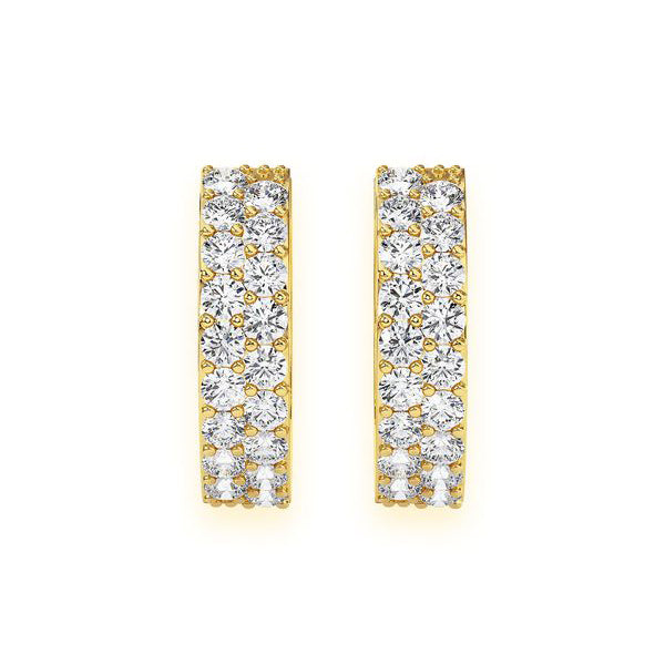 Round Hoop Earrings – 2 CTW