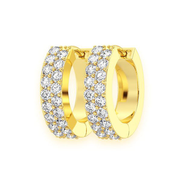 Round Hoop Earrings – 2 CTW