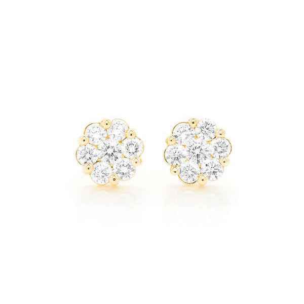 Cluster Diamond Earrings – 1.35 CTW