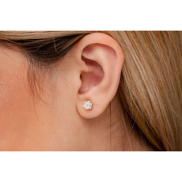 Cluster Diamond Earrings – 1.35 CTW