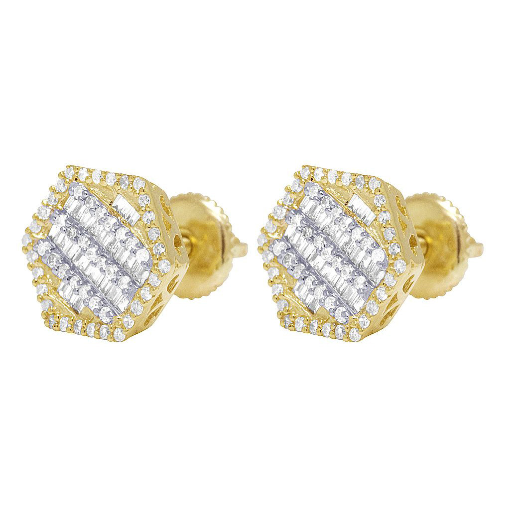 Hexagon Diamond Earrings – 2.5 CTW