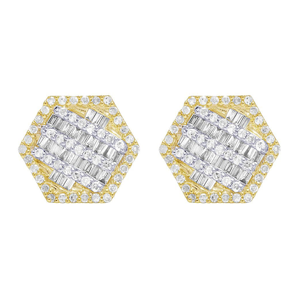 Hexagon Diamond Earrings – 2.5 CTW