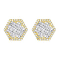 Hexagon Diamond Earrings – 2.5 CTW