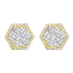 Hexagon Diamond Earrings – 2.5 CTW