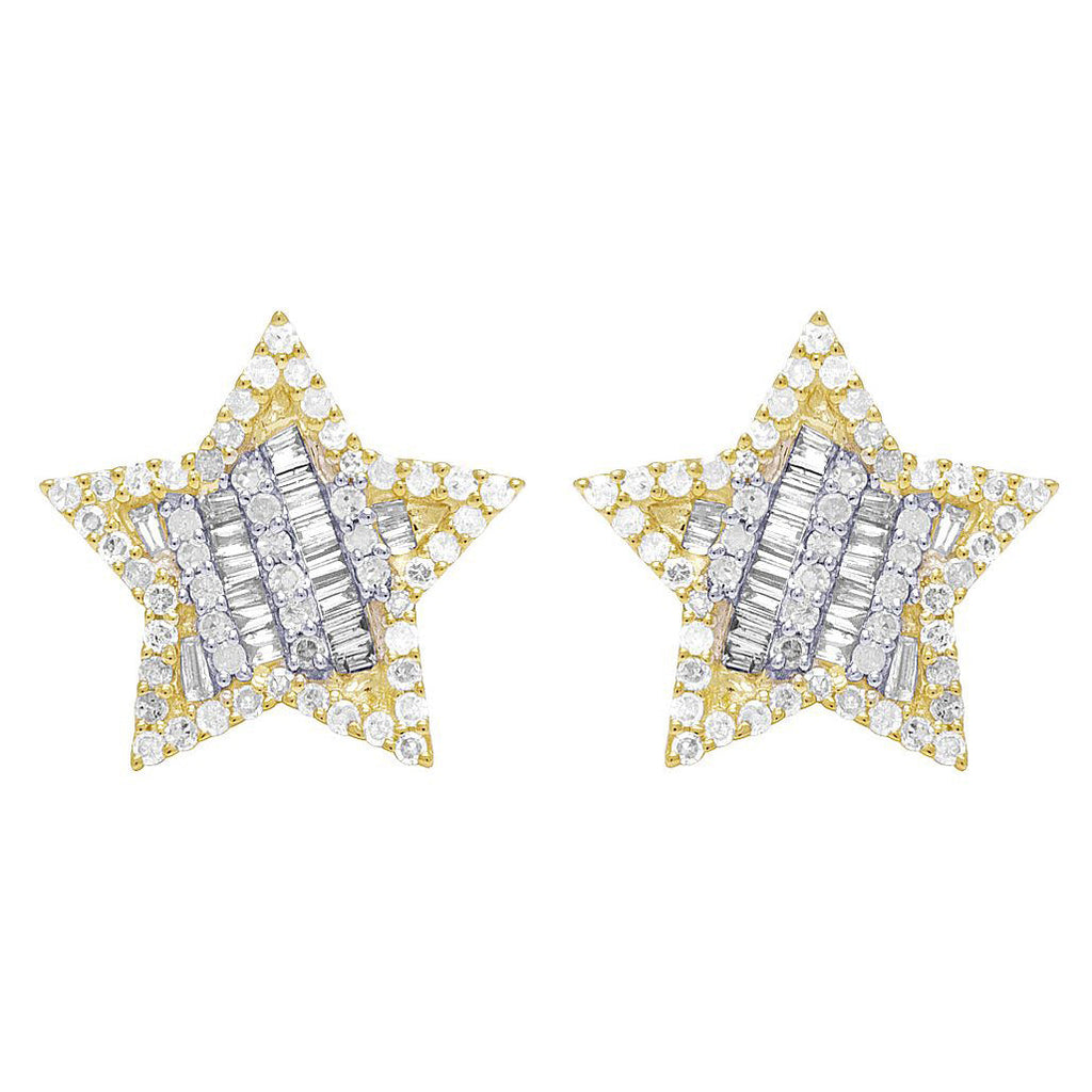 Baguette Diamond Star Earrings – 2.5 CTW