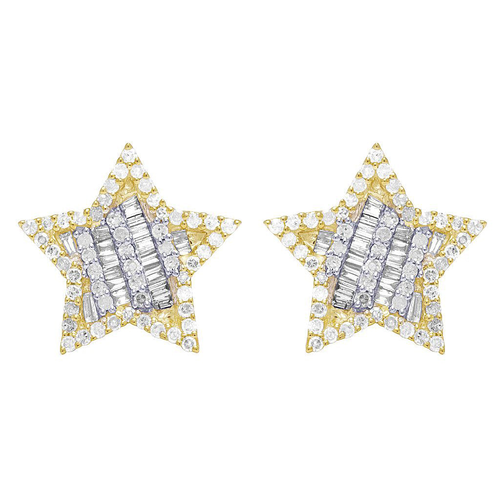 Baguette Diamond Star Earrings – 2.5 CTW