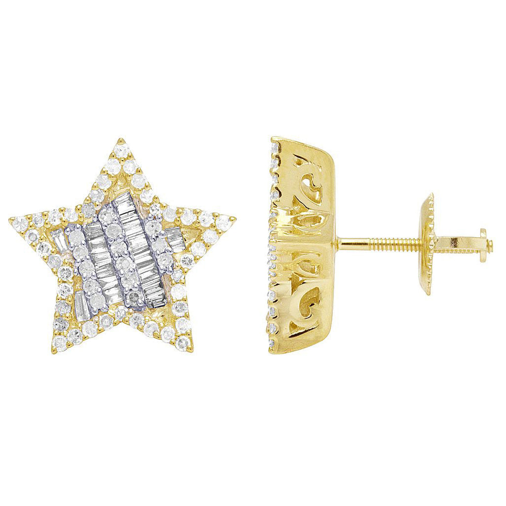 Baguette Diamond Star Earrings – 2.5 CTW