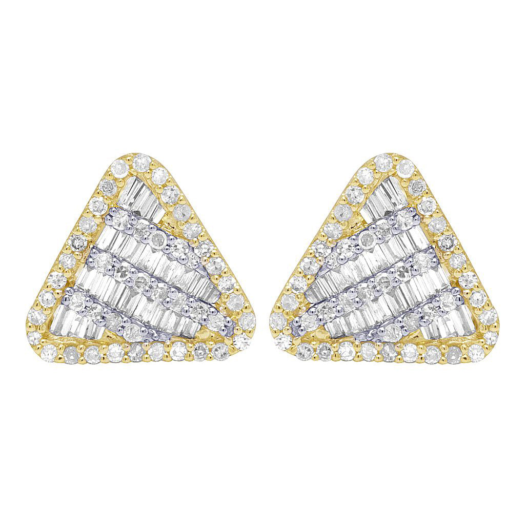 Baguette Diamond Triangle Earrings – 2.6 CTW