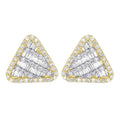 Baguette Diamond Triangle Earrings – 2.6 CTW