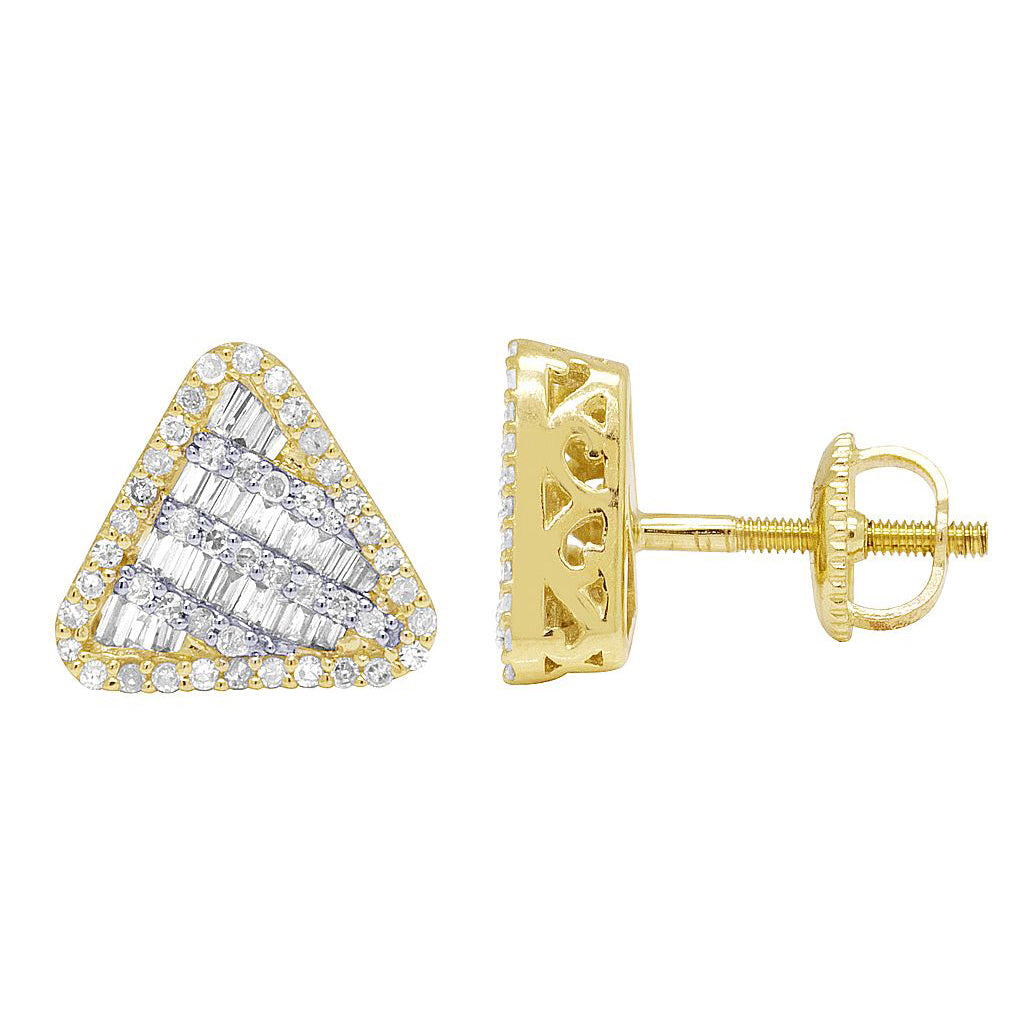 Baguette Diamond Triangle Earrings – 2.6 CTW