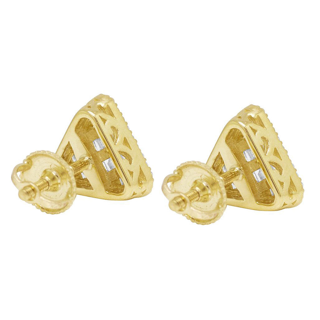 Baguette Diamond Triangle Earrings – 2.6 CTW
