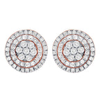 Carnation Diamond Cluster Earrings – 2 CTW