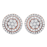 Carnation Cluster Diamond Earring