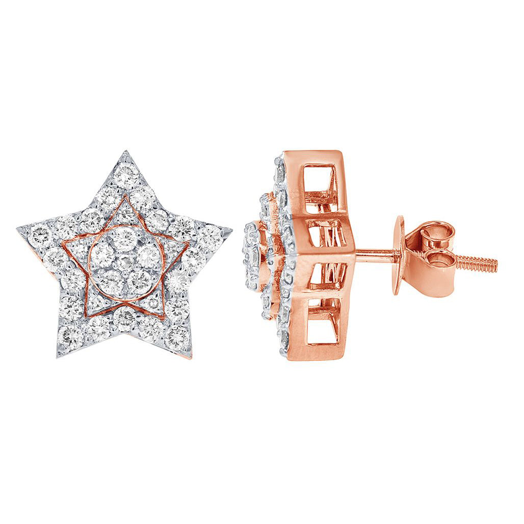 Star Round Diamond Earrings – 3.5 CTW