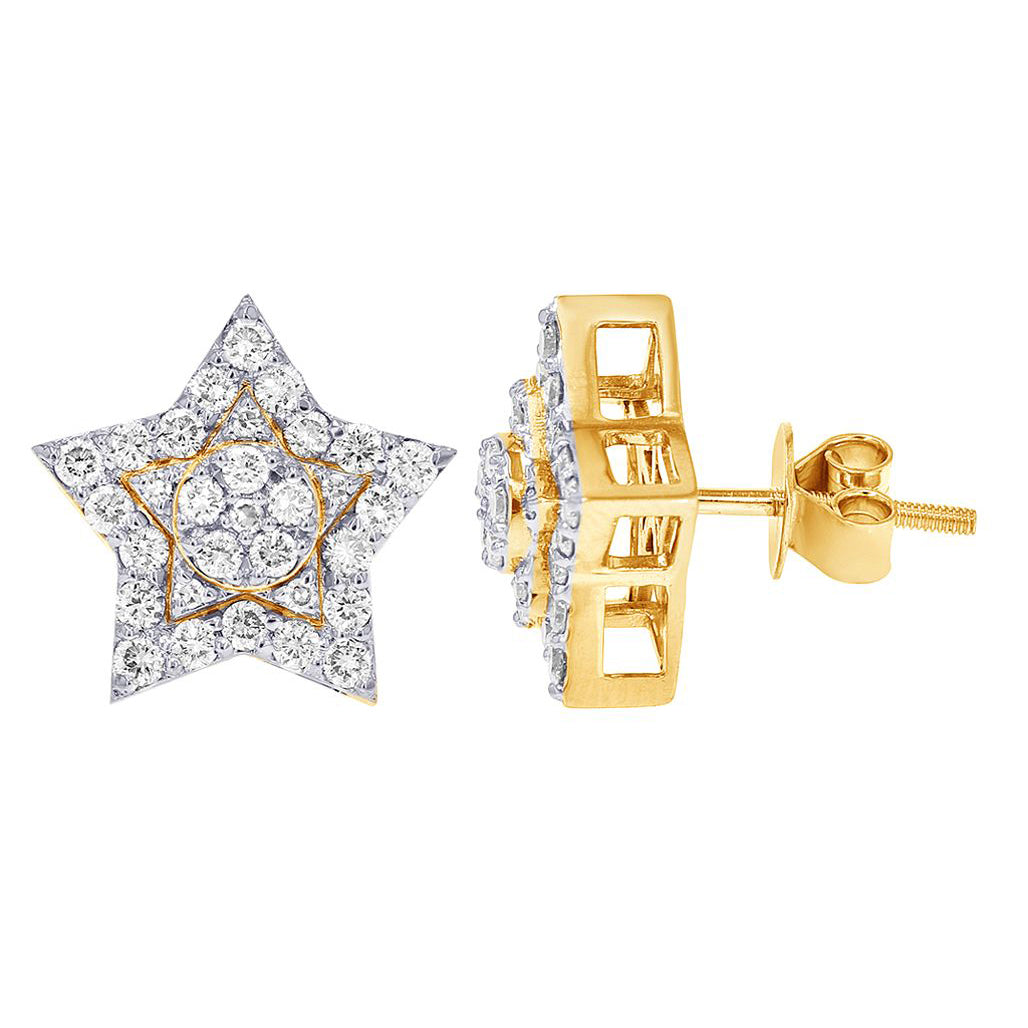 Star Round Diamond Earrings – 3.5 CTW