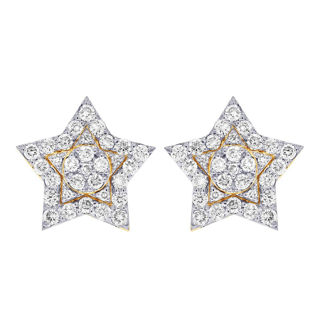 Star Round Diamond Earrings – 3.5 CTW