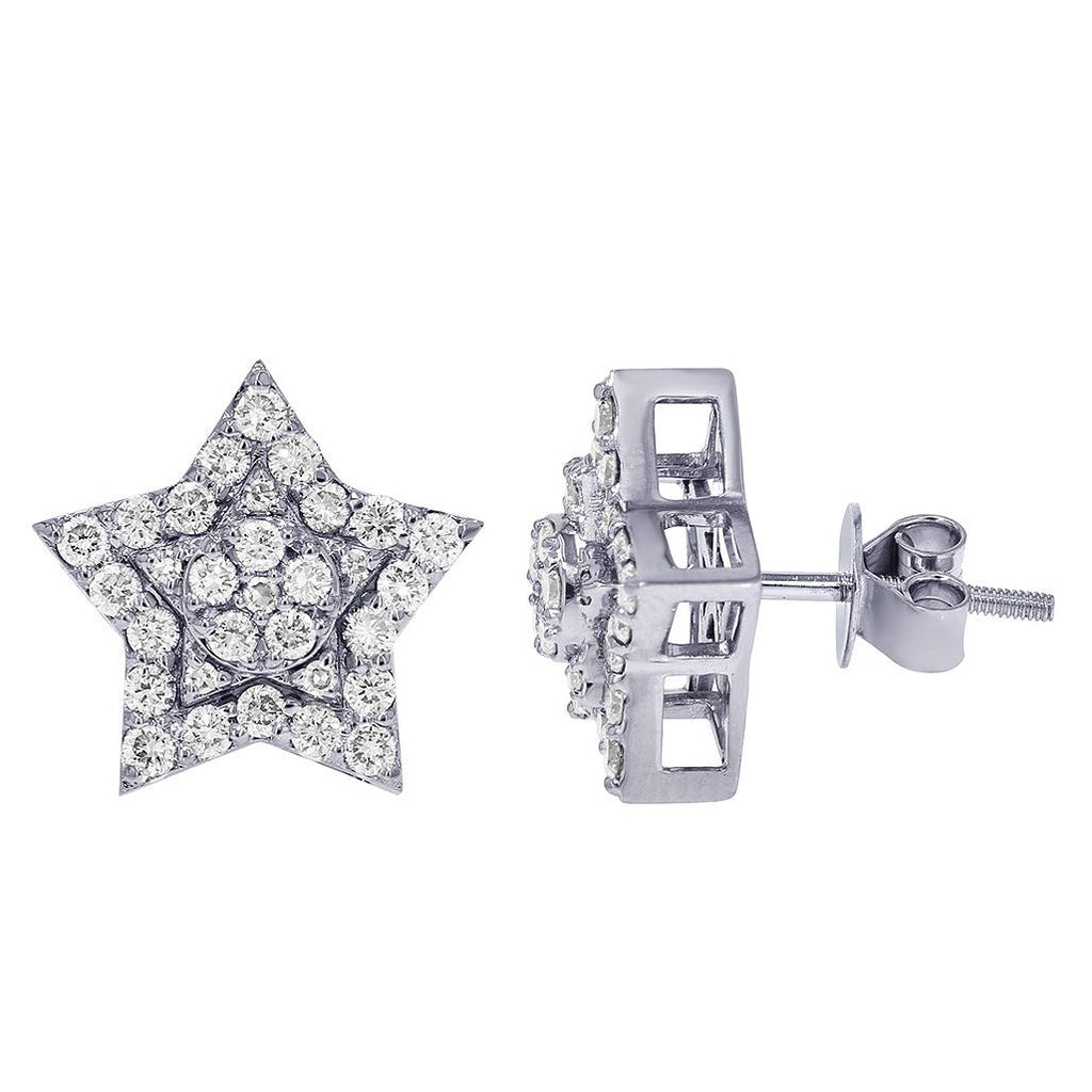Star Round Diamond Earrings – 3.5 CTW
