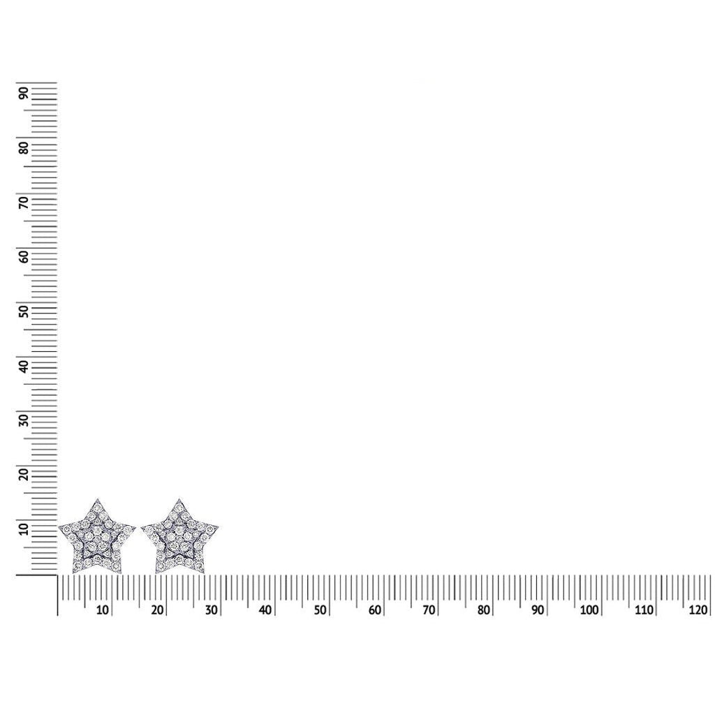 Star Round Diamond Earrings – 3.5 CTW