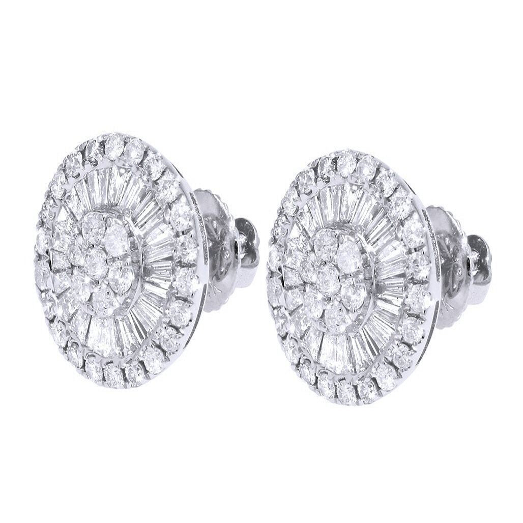 Round Diamond Cluster Earrings – 3 CTW