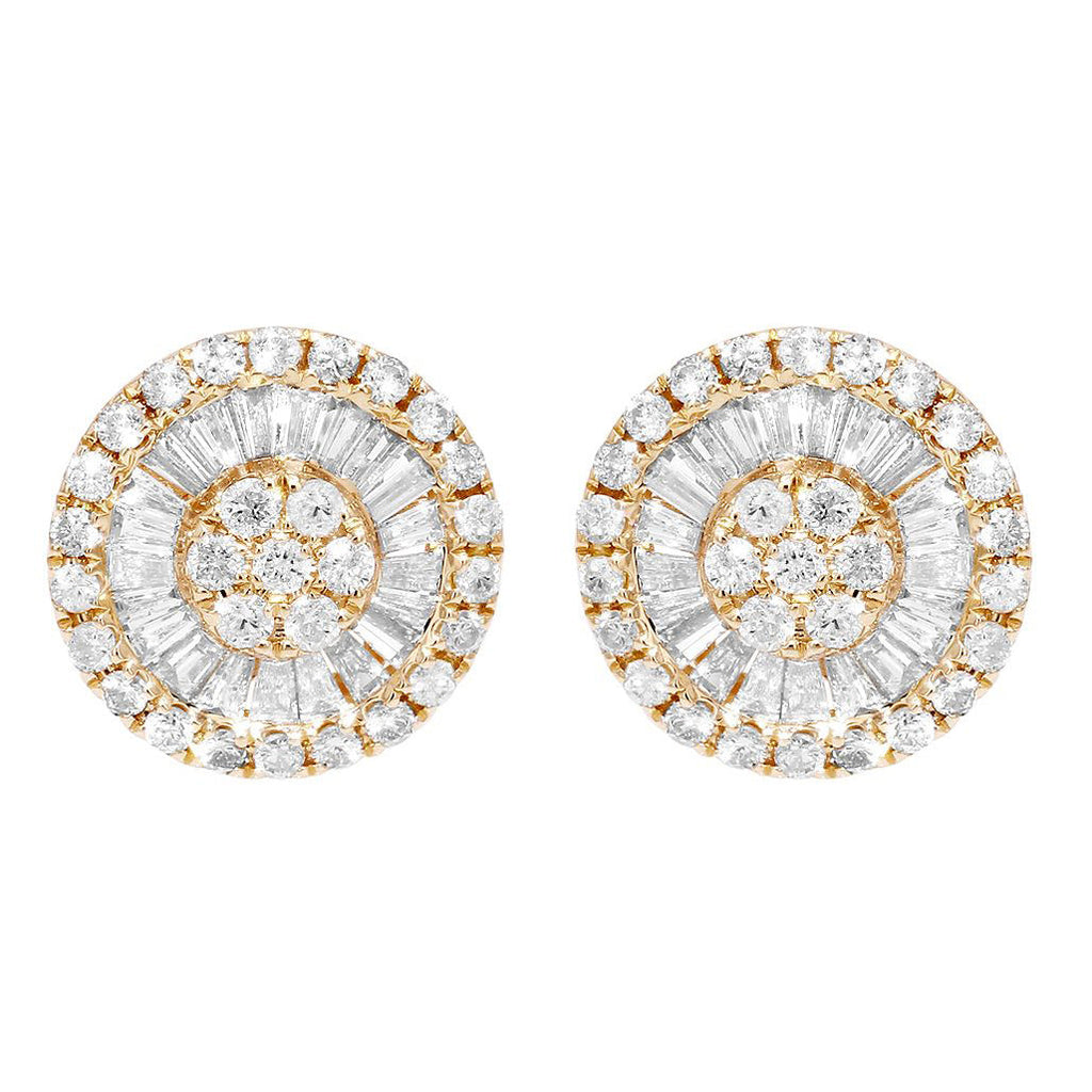 Round Diamond Cluster Earrings – 3 CTW