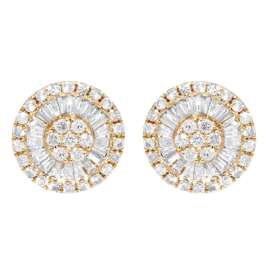 Round Diamond Cluster Earrings – 3 CTW