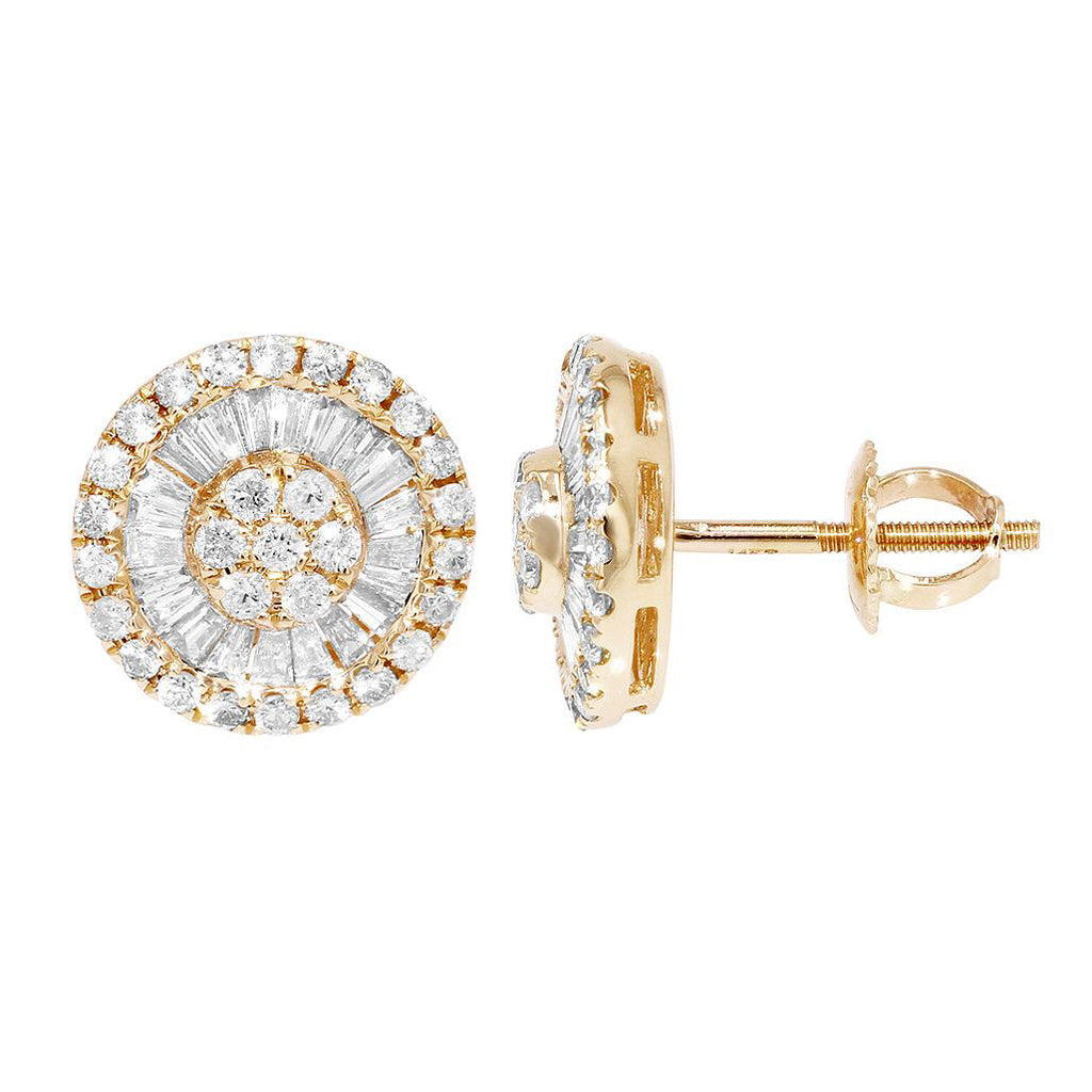 Round Diamond Cluster Earrings – 3 CTW