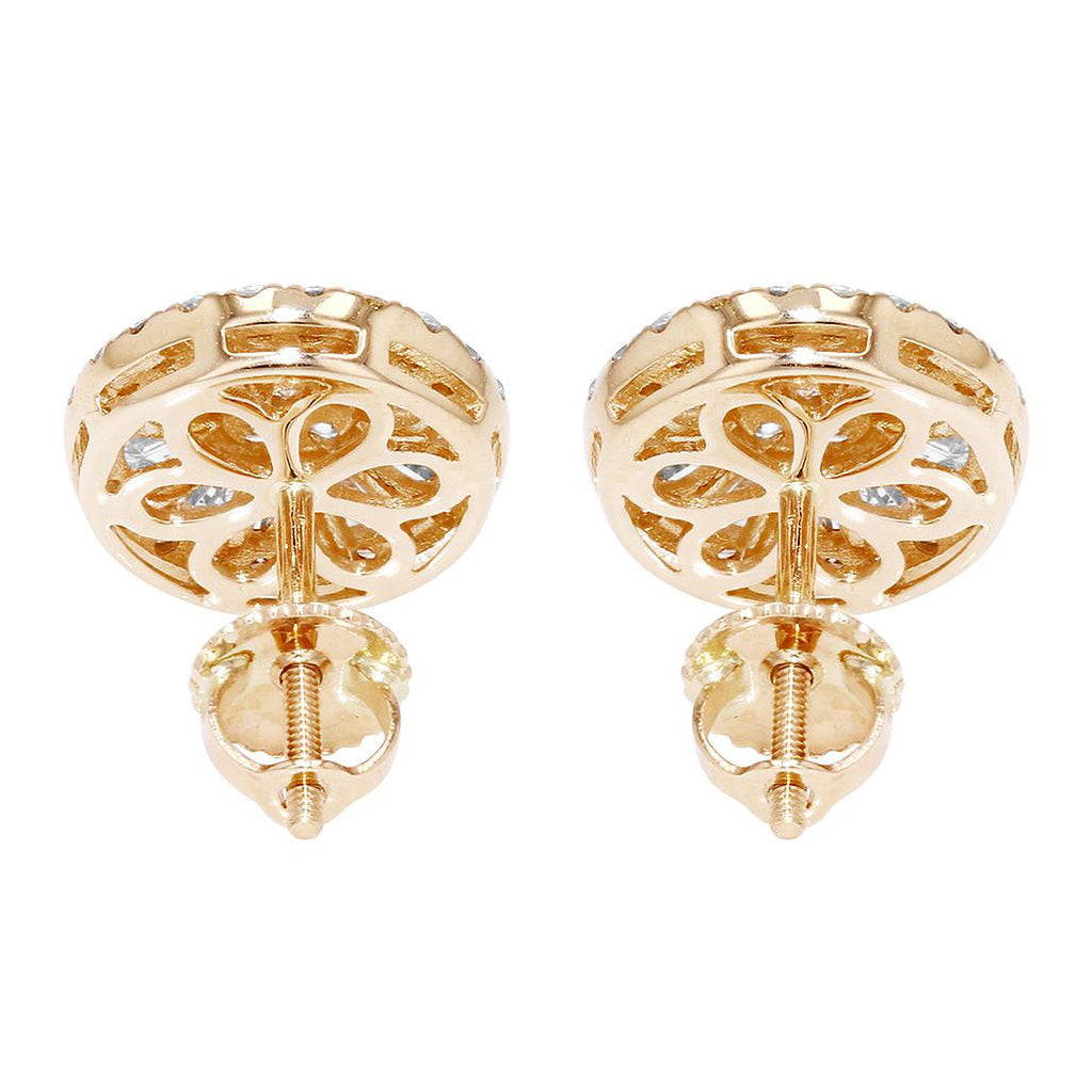 Round Diamond Cluster Earrings – 3 CTW