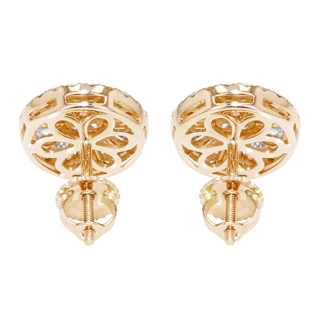 Round Diamond Cluster Earrings – 3 CTW