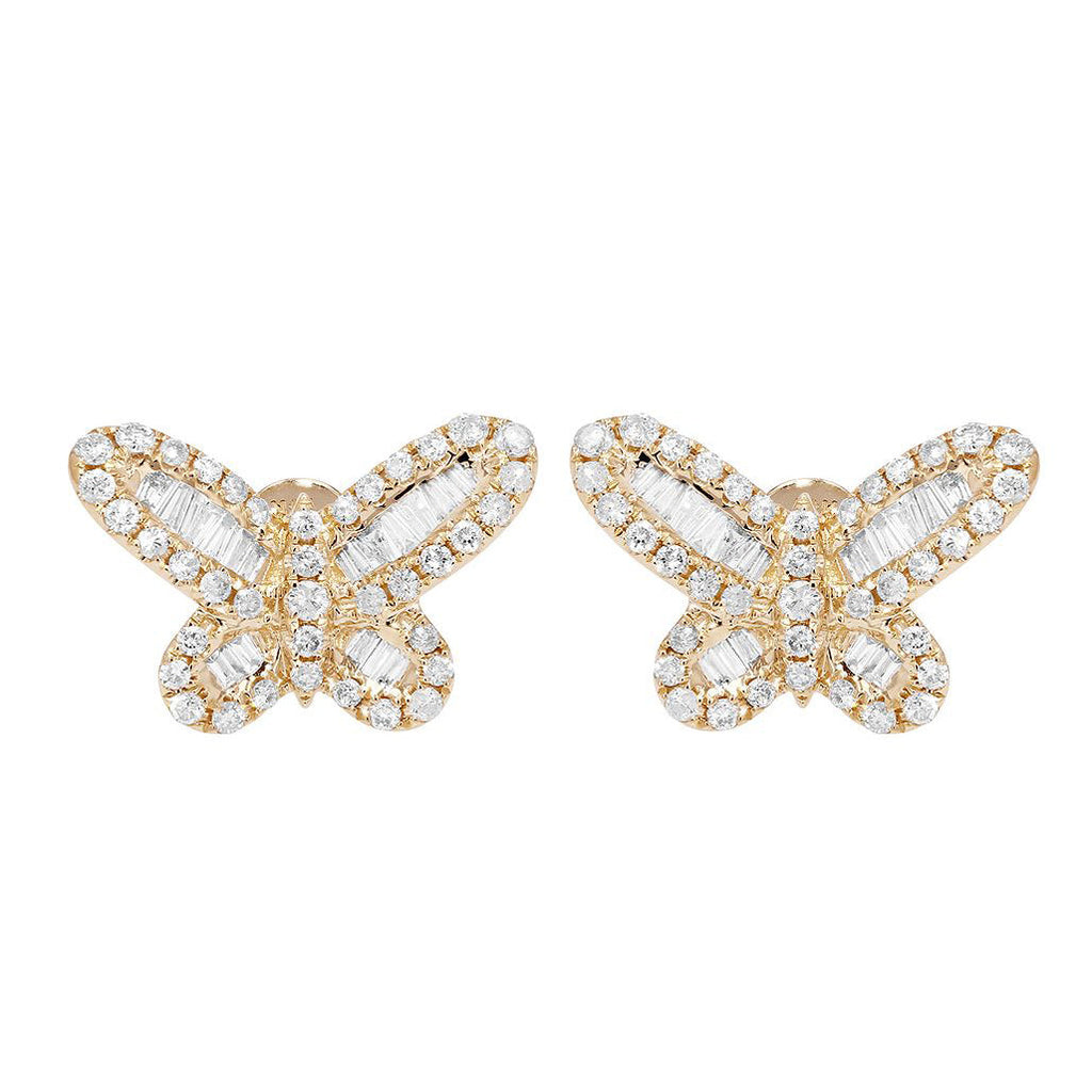 Butterfly Shaped Diamond Earrings – 3 CTW