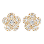 Flower Diamond Stud Earring – 3.5 CTW