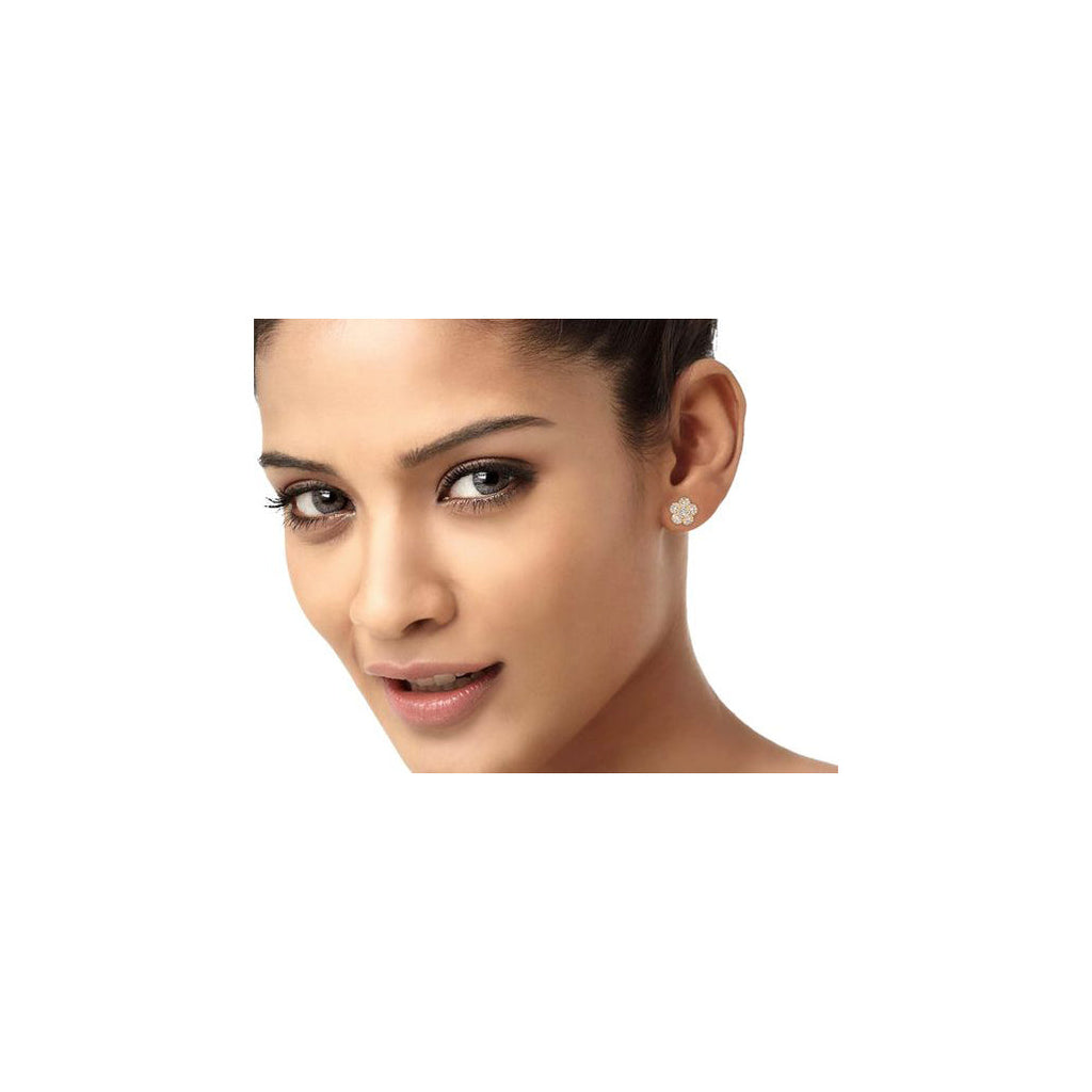 Flower Diamond Stud Earring – 3.5 CTW