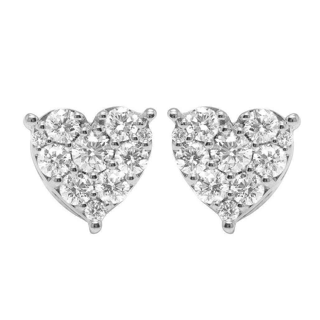 Heart Shaped Diamond Earrings – 2.9 CTW