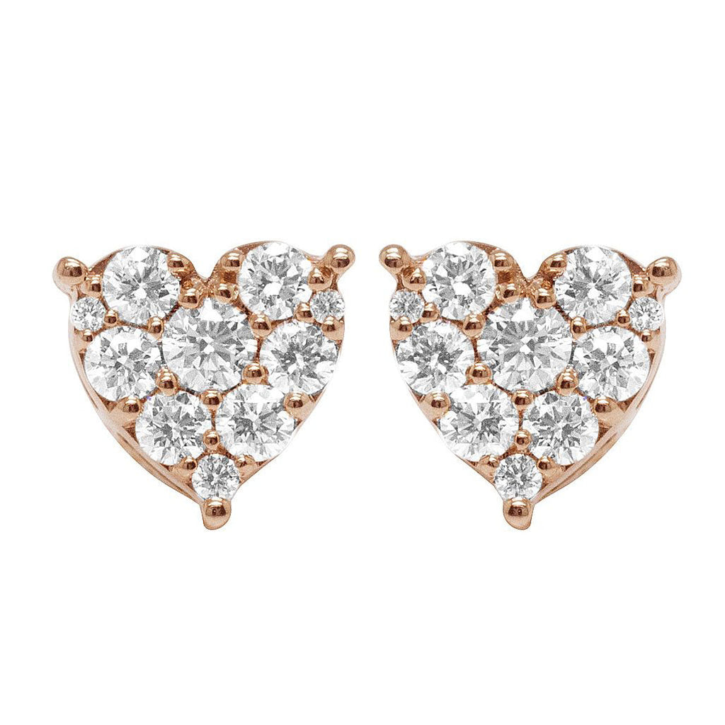 Heart Shaped Diamond Earrings – 2.9 CTW