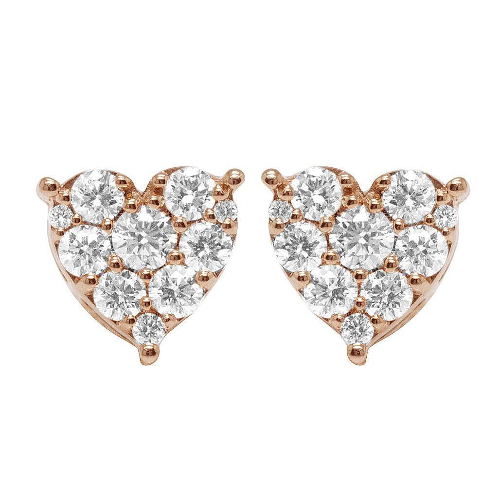 Heart Shaped Diamond Earrings – 2.9 CTW