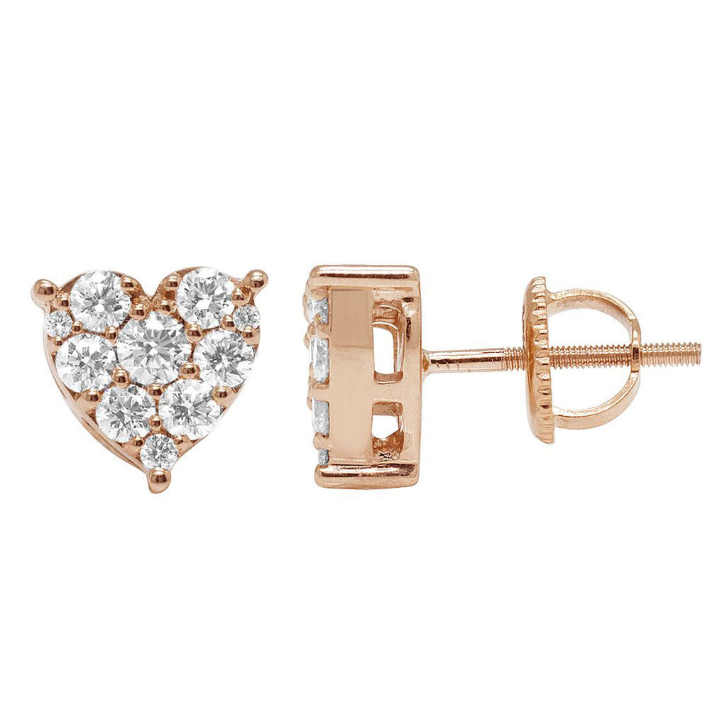 Heart Shaped Diamond Earrings – 2.9 CTW